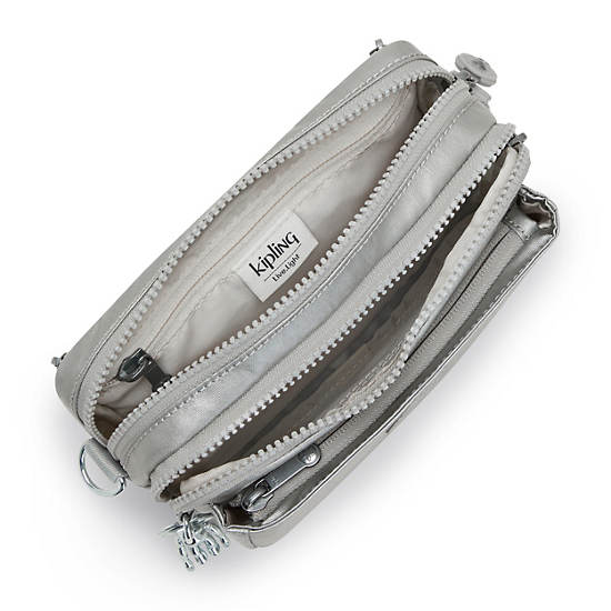 Torba Crossbody Kipling Abanu Multi Metallic Convertible Głęboka Szare | PL 2187XY